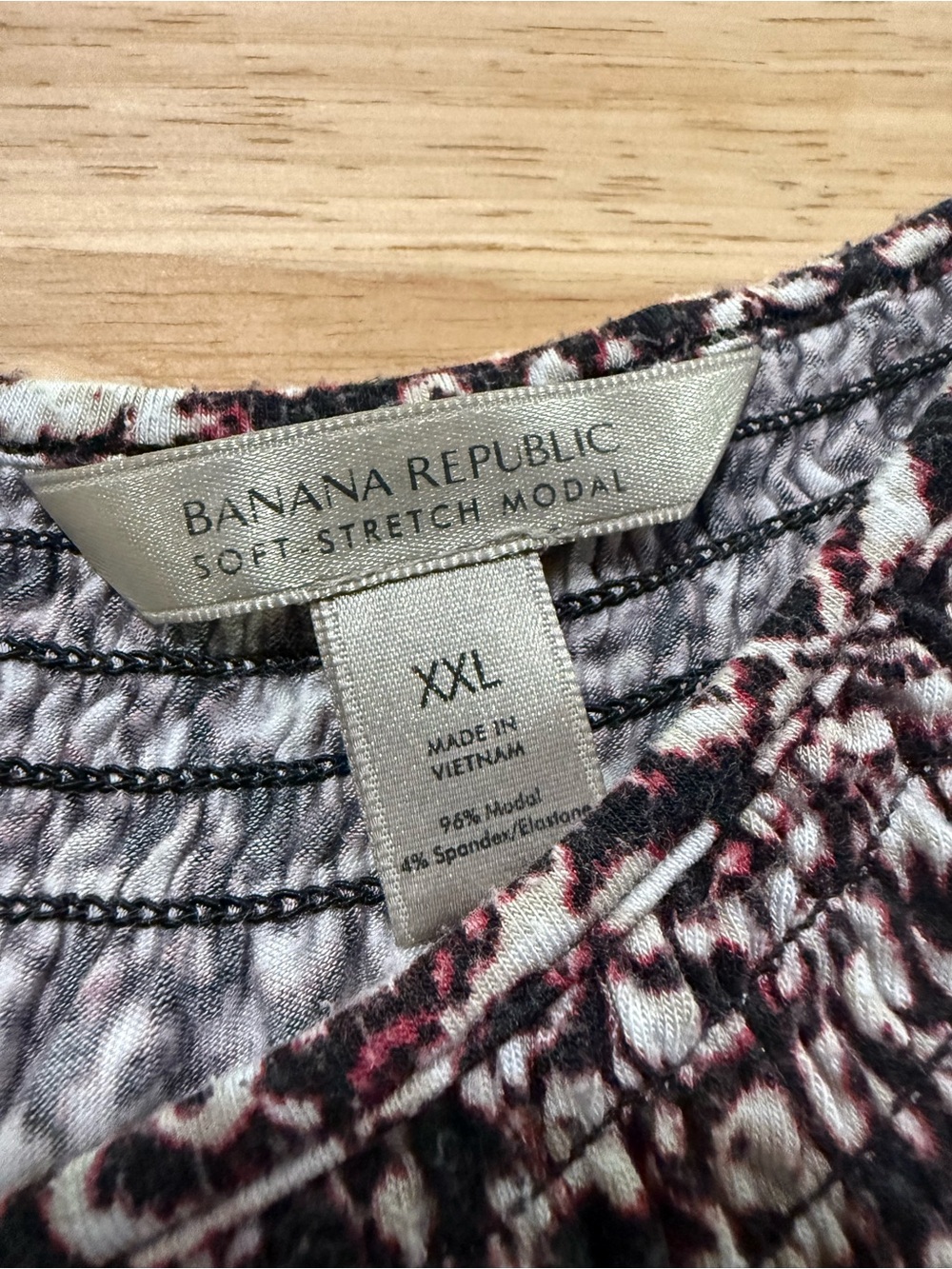 Banana Republic Printed Soft Stretch Modal Tunic in Pink and Black